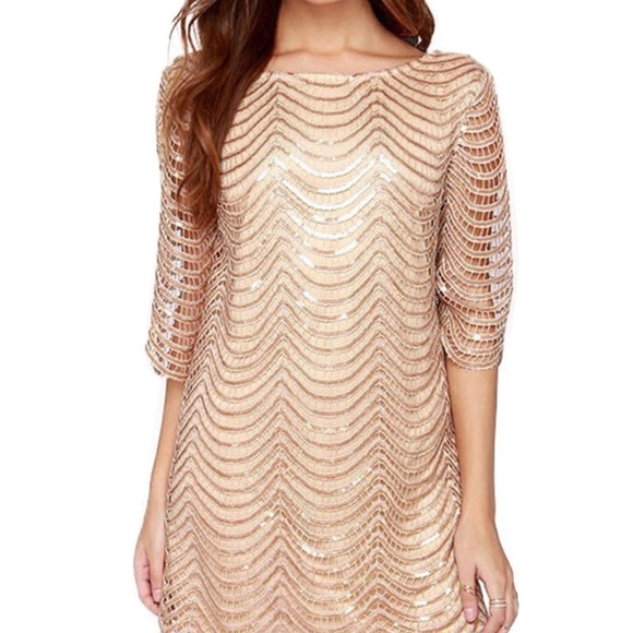 GOLDEN SEQUIN DRESS - Picture 6 of 7
